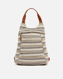 Misako Mochila antirrobo con estampado jacquard