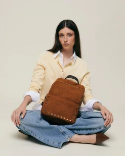Misako Mochila antirrobo efecto ante con detalles metálicos