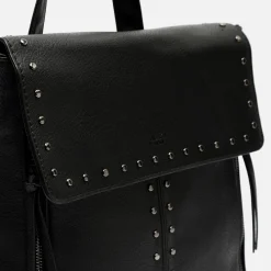 Misako Mochila con solapa y detalles metálicos