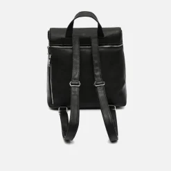 Misako Mochila con solapa y detalles metálicos