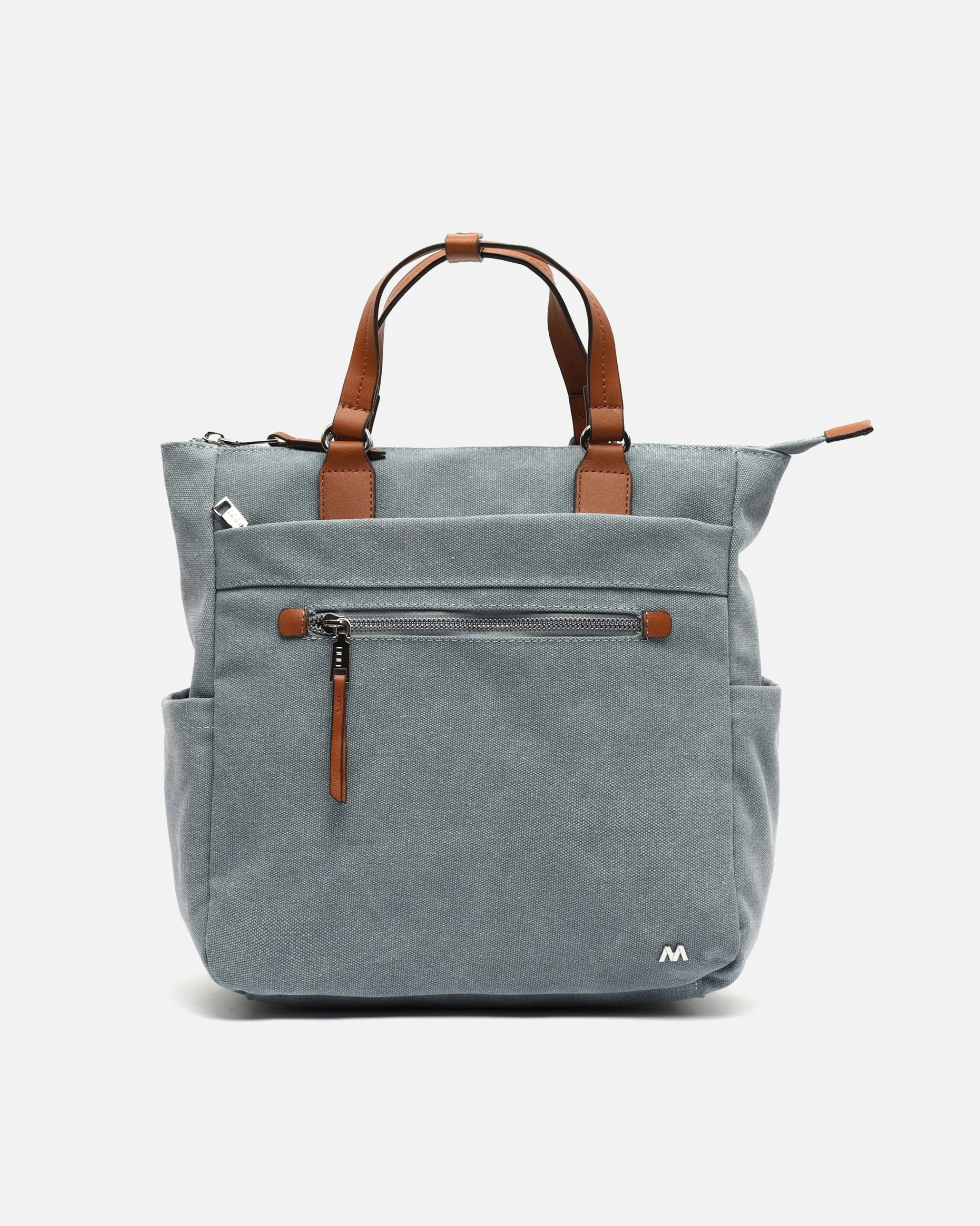 Misako Mochila de tela con asa de mano