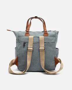 Misako Mochila de tela con asa de mano
