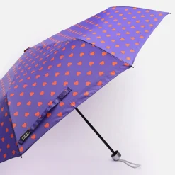 Misako Paraguas plegable con estampado de corazones