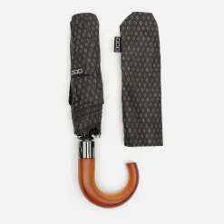 Hombre Misako Paraguas plegable estampado de rombos