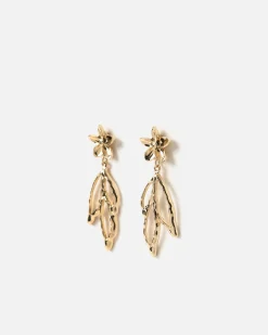 Misako Pendientes largo flor