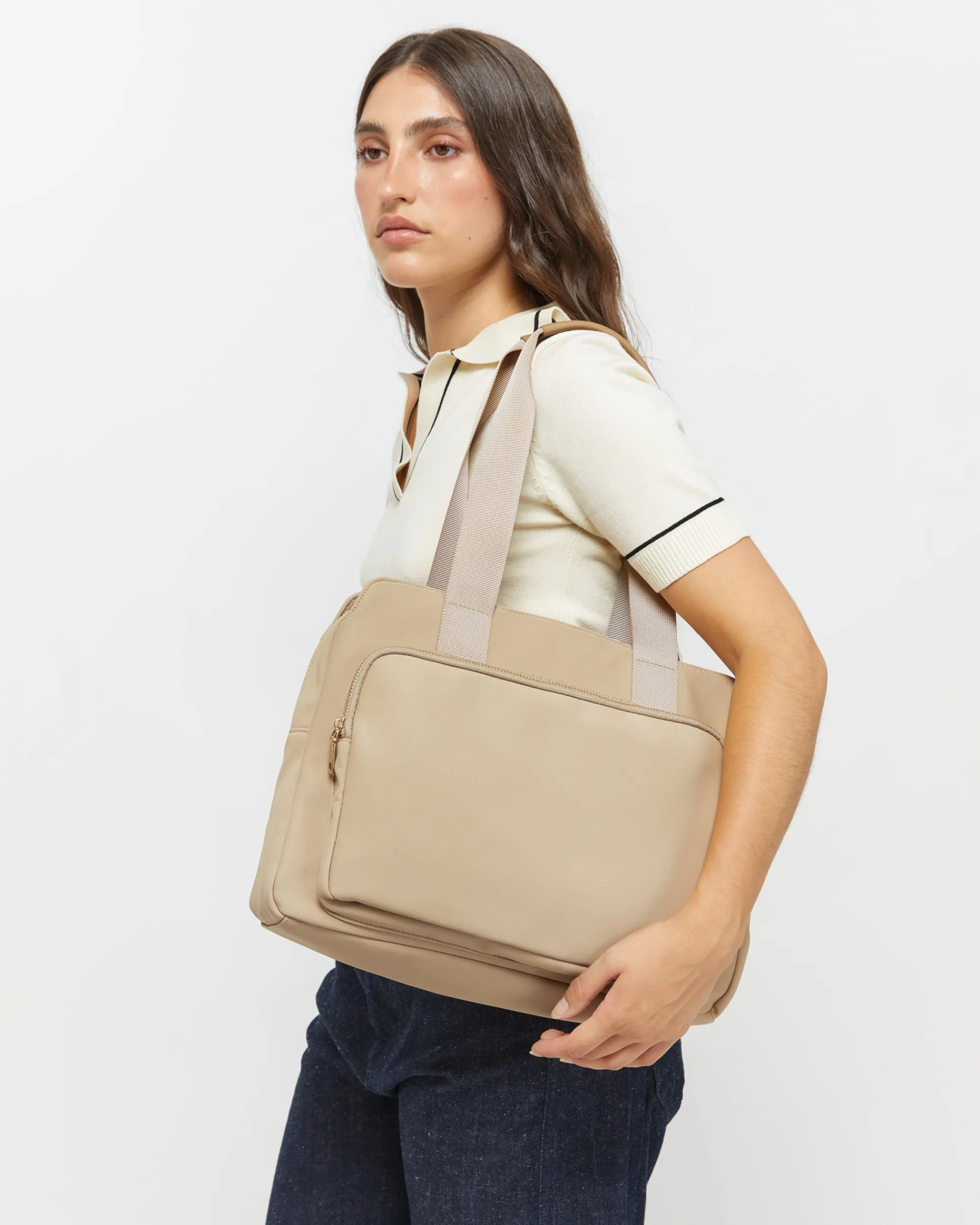 Misako Portaordenador estilo shopper (13.3") con asa bandolera extraíble