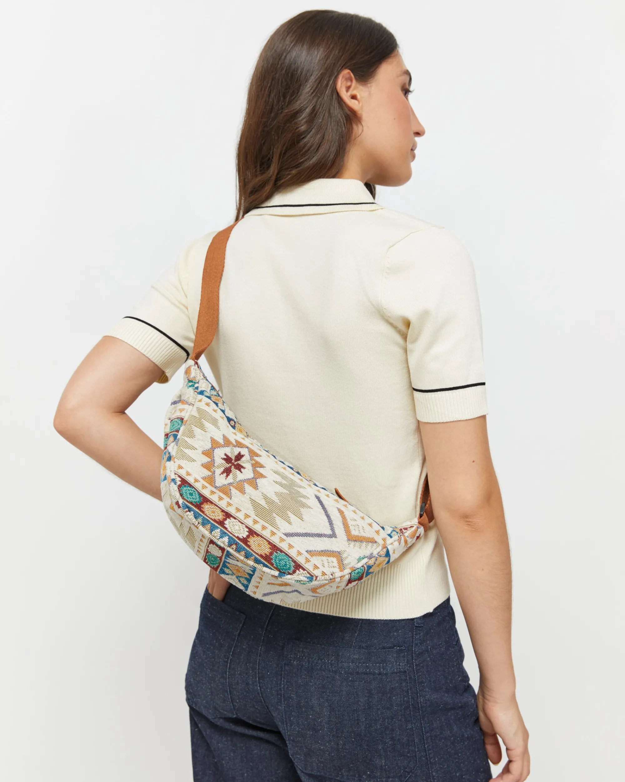 Misako Riñonera con estampado jacquard