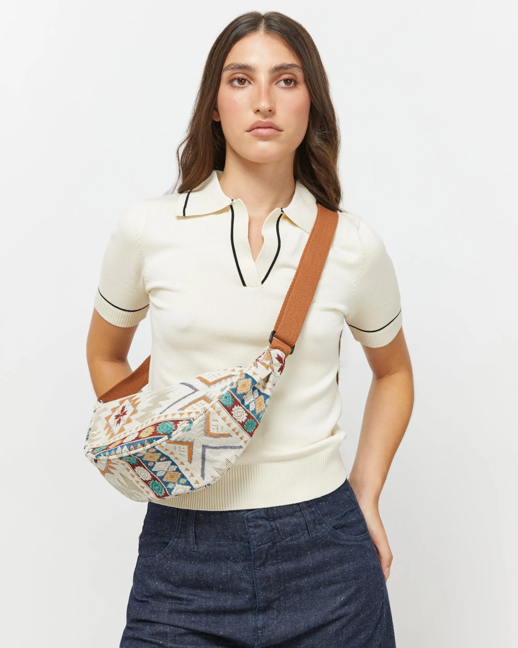 Misako Riñonera con estampado jacquard